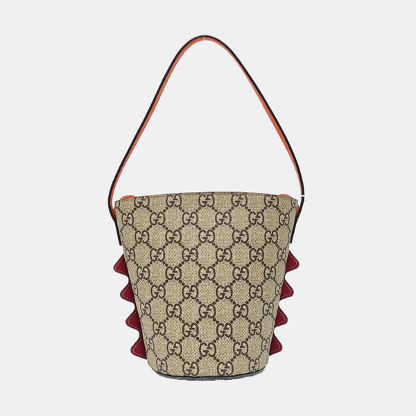 Monogram Coated Canvas Bucket Bag Beige