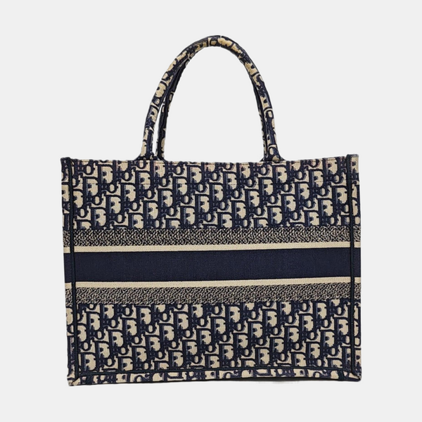 Book Tote Medium Canvas Blue