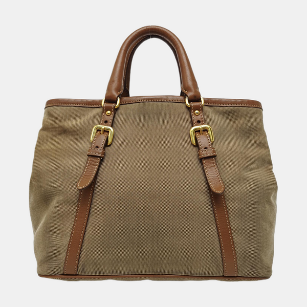 Fabric Tote Bag Brown