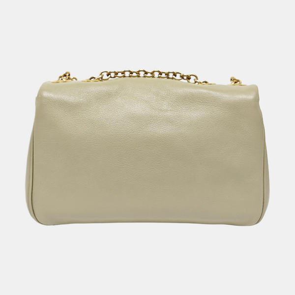 Calfskin Shoulder Bag Beige