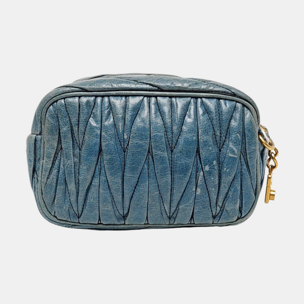 Calfskin Shoulder Bag Blue
