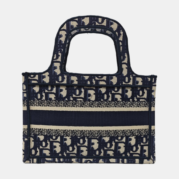 Authenticated pre-owned Book Tote Mini Oblique Canvas Blue - Tote Bag at Looply