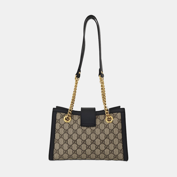 Padlock Small Monogram Coated Canvas Beige