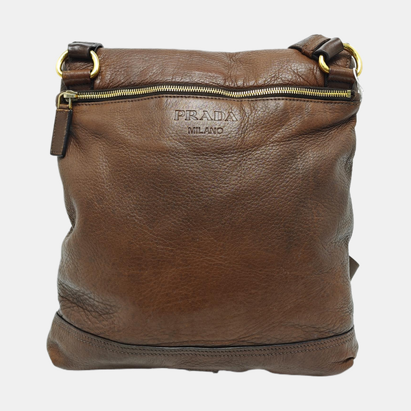 Calfskin Shoulder Bag Brown