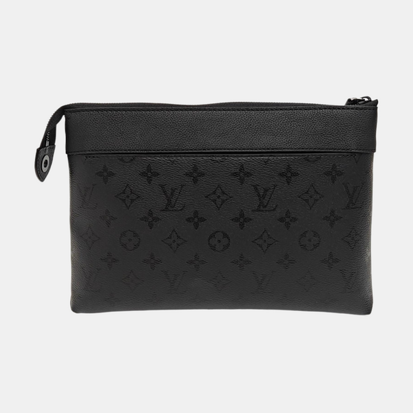 Pochette Voyag Monogram Coated Canvas Black