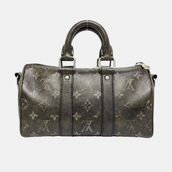 KEEPALL Monogram Calfskin Green
