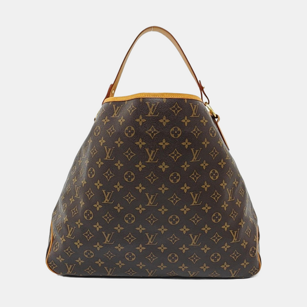 Monogram Coated Canvas Tote Bag Brown