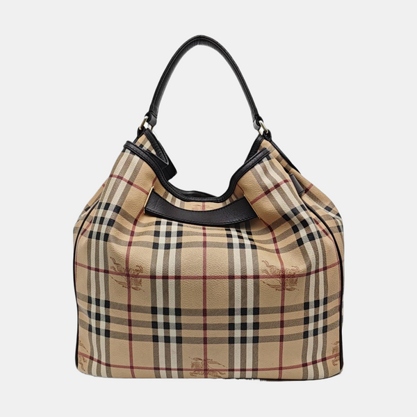 Coated Canvas Tote Bag Brown