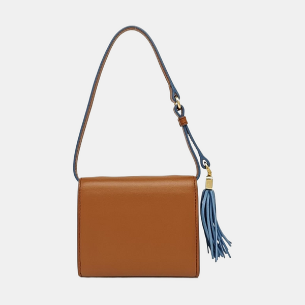 Calfskin Top Handle Bag Brown