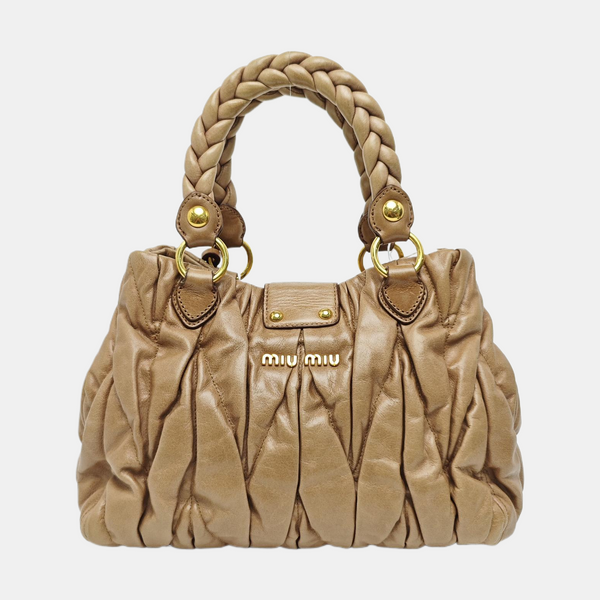 Calfskin Shoulder Bag Brown