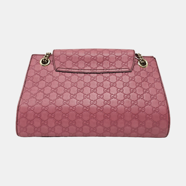 Emily Chain Monogram Calfskin Pink