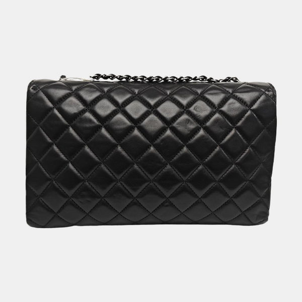 Quilted Lambskin Shoulder Bag Black