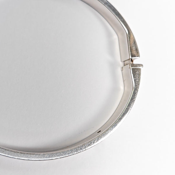 Tiffany & Co. 18k White Gold Silver Bangle