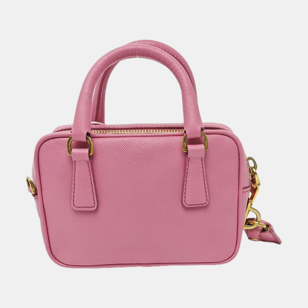 Saffiano Calfskin Shoulder Bag Pink