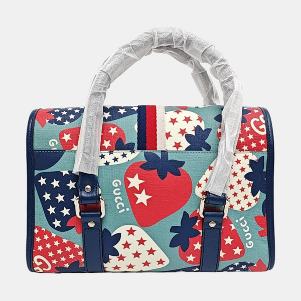 Coated Canvas Top Handle Bag Multicolor