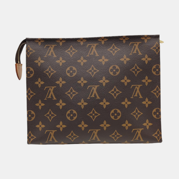 TOILET POCKET 26 Monogram Coated Canvas Brown