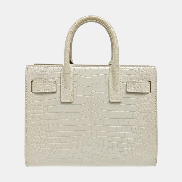 SAC DE JOUR Nano Calfskin White