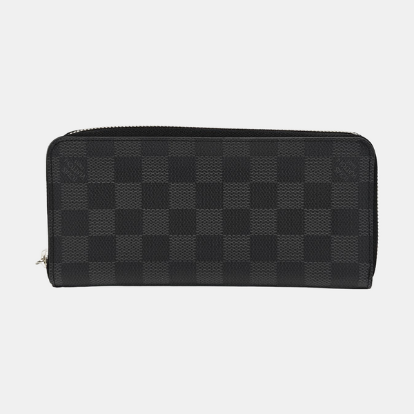 ZIPPY Damier Graphite Coated Canvas Gray