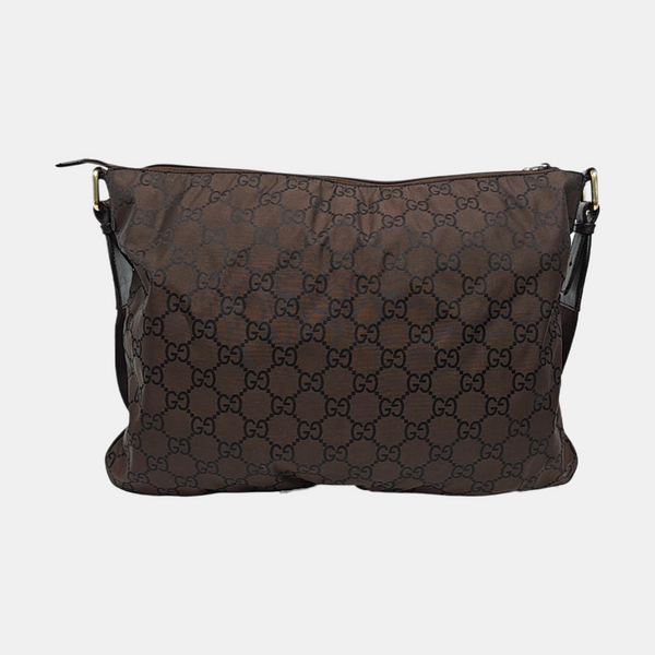 Monogram Canvas Shoulder Bag Brown