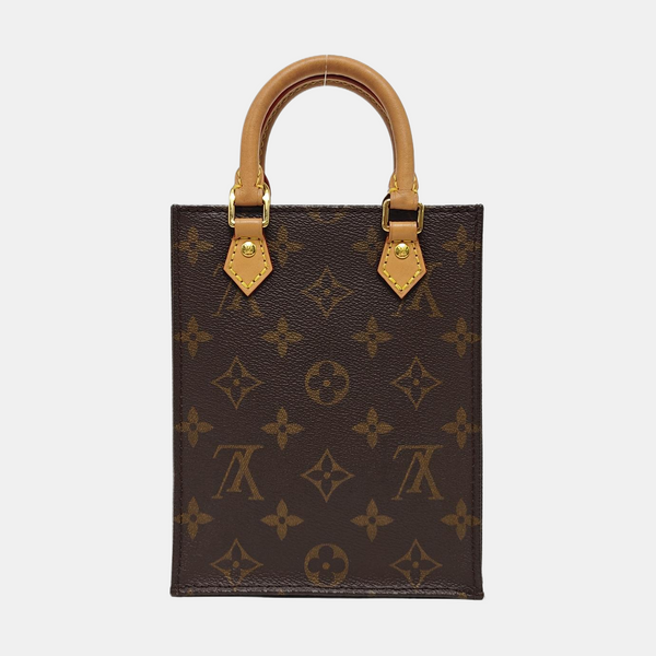SAC PLAT Mini Monogram Coated Canvas Brown
