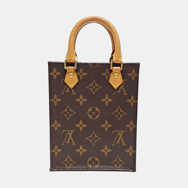 SAC PLAT Mini Monogram Coated Canvas Brown
