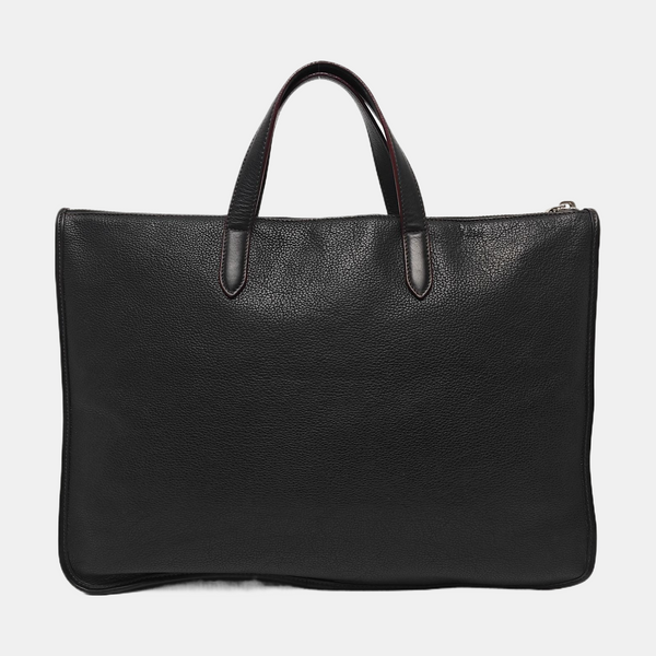 Calfskin Top Handle Bag Black