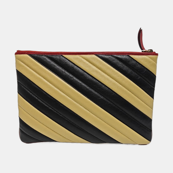 Quilted Calfskin Clutch Multicolor