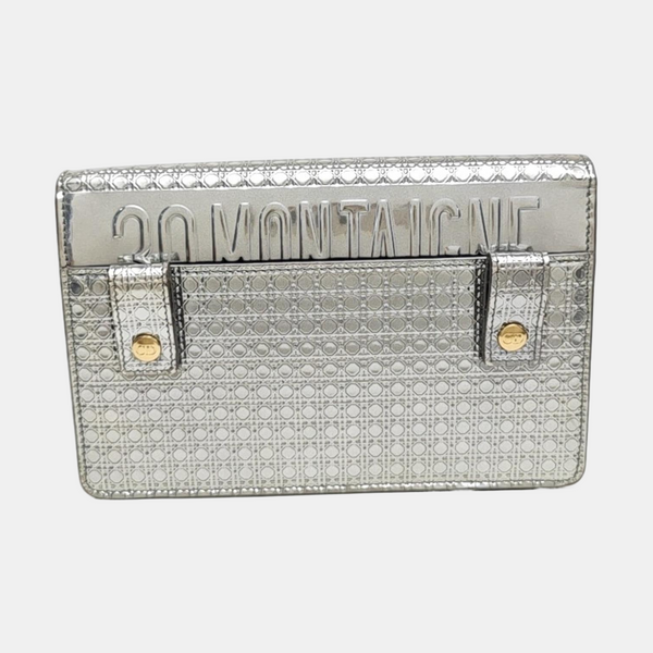 30 Montaigne Mini Cannage Calfskin Silver