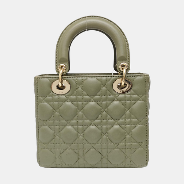 Lady Dior Small Cannage Lambskin Green