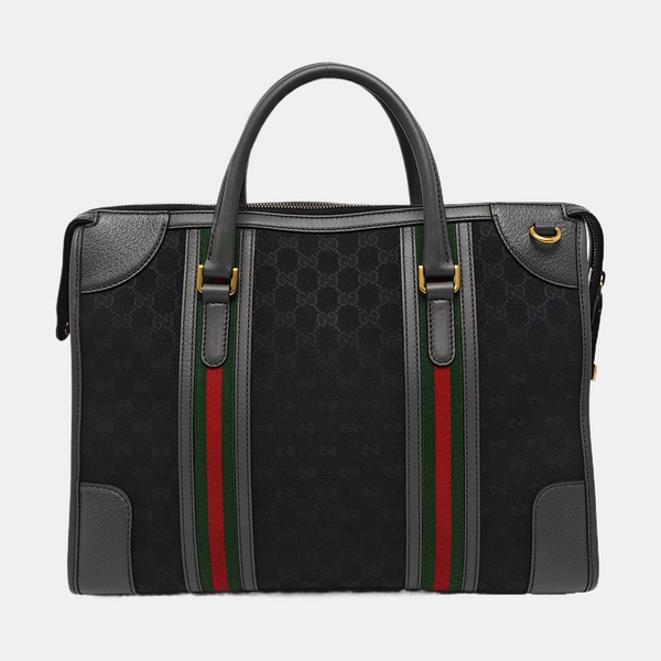 Monogram Canvas Shoulder Bag Black