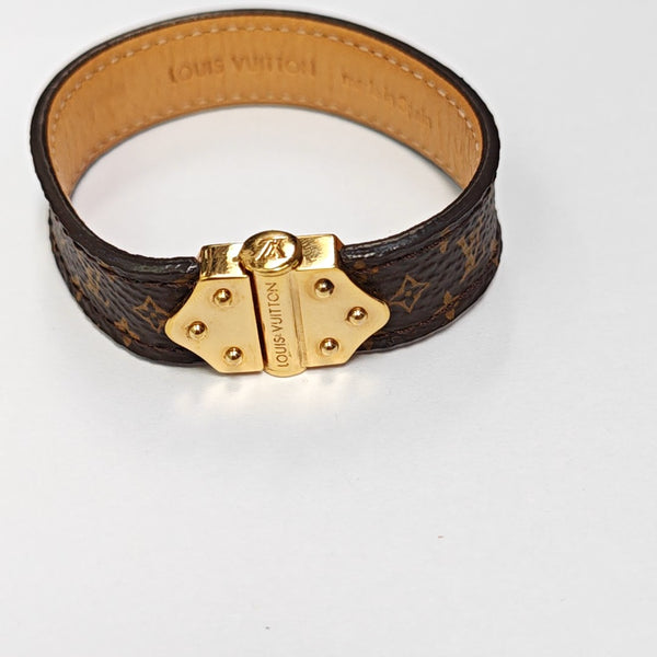 SPIRIT NANO MONOGRAM Metal Brown Bangle