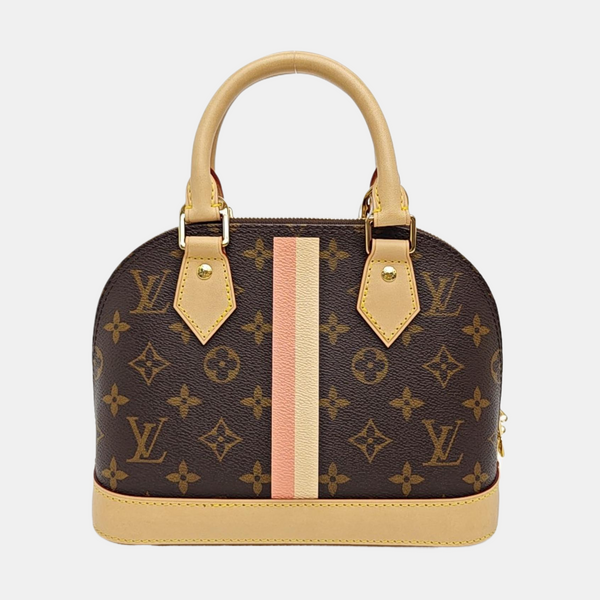 ALMA BB Monogram Coated Canvas Brown