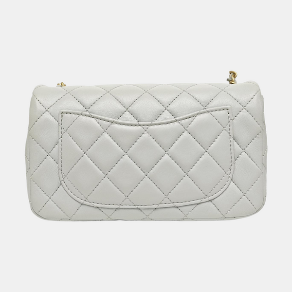 CLASSIC FLAP Mini Quilted Lambskin Gray