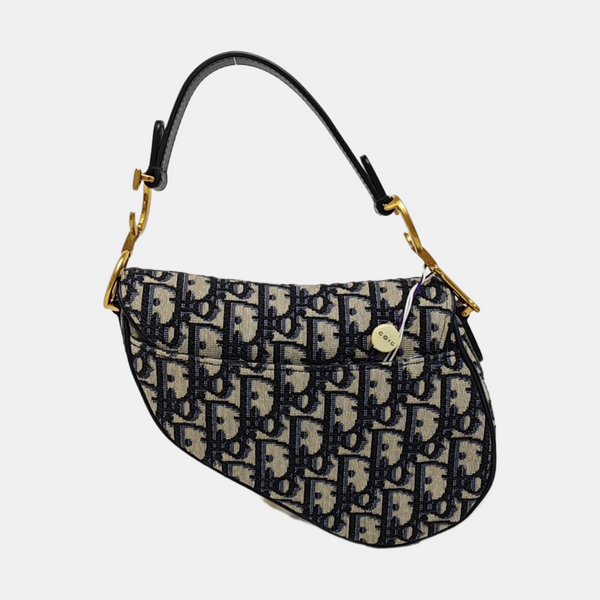 Saddle Mini Oblique Canvas Blue