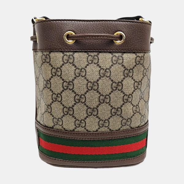 Ophidia Mini Monogram Coated Canvas Beige