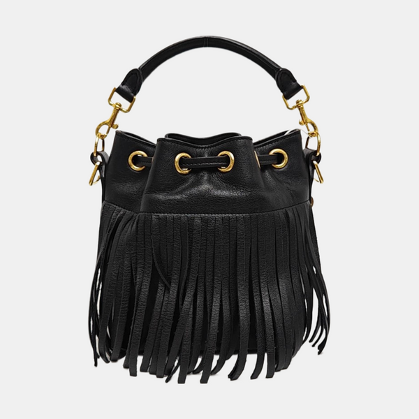 Calfskin Shoulder Bag Black