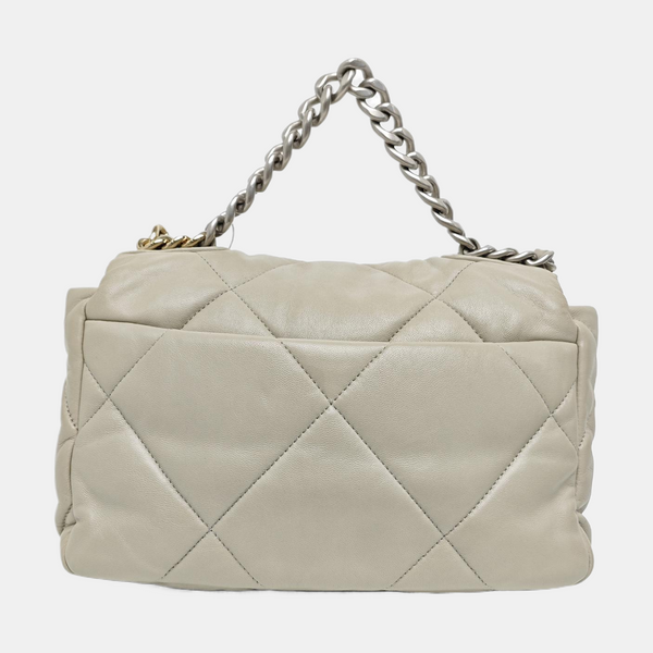 CHANEL 19 Small Quilted Lambskin Gray