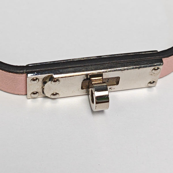 Micro Kelly Leather Pink Bracelet
