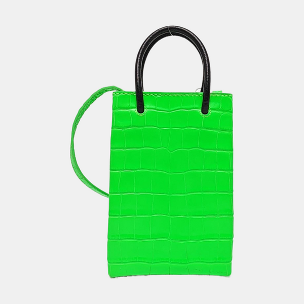 Shopping Bag Calfskin Green