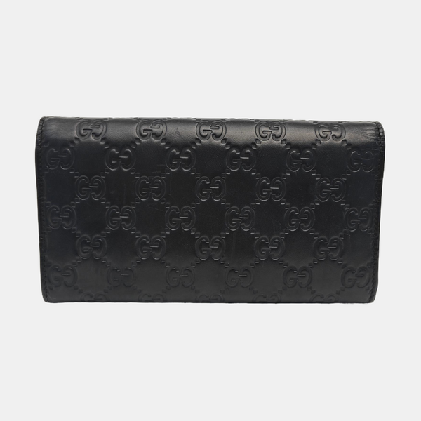Interlocking G Small Monogram Calfskin Black Wallet
