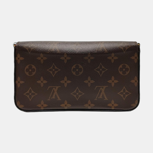 Authenticated pre-owned FÉLICIE Monogram Coated Canvas Brown - Shoulder Bag at Looply