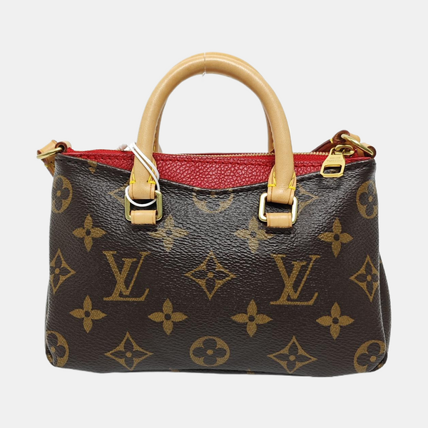 PALLAS Nano Monogram Coated Canvas Brown