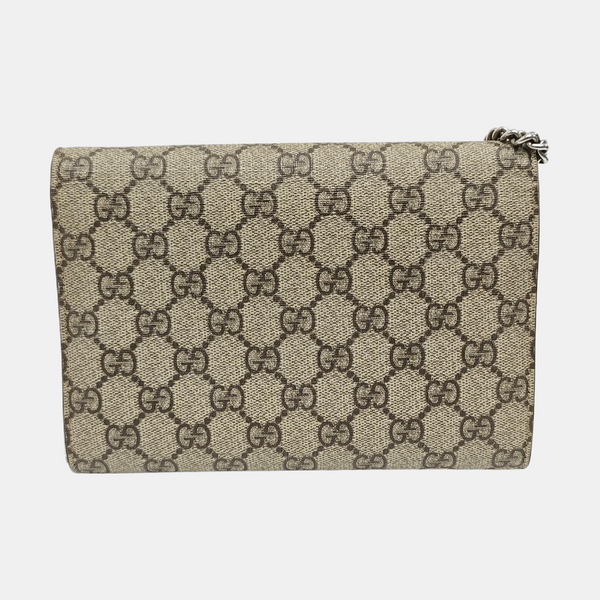 Dionysus Mini Monogram Coated Canvas Beige