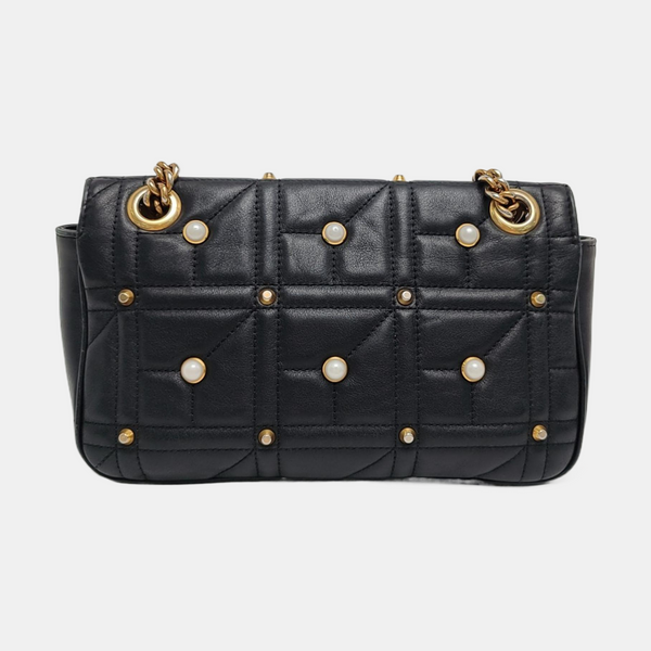 GG Marmont Medium Quilted Calfskin Black