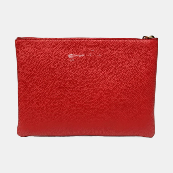 Calfskin Clutch Red