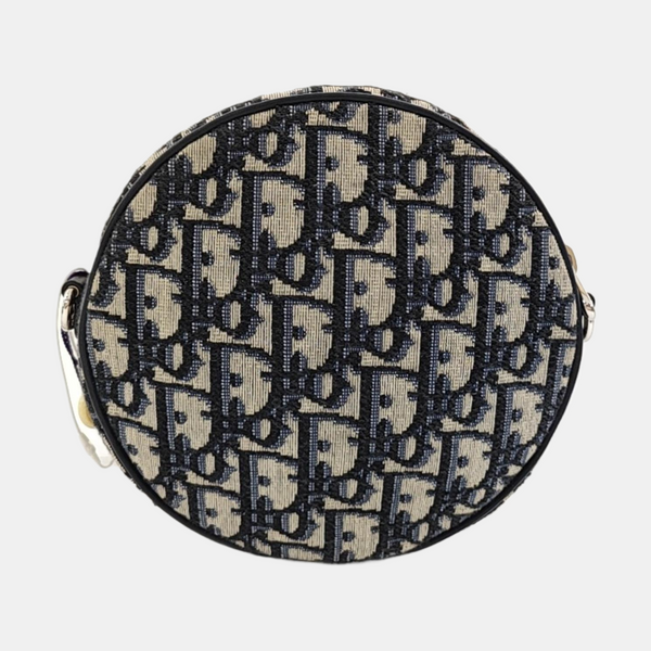 Oblique Canvas Shoulder Bag Small Blue