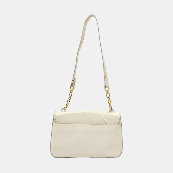 Calfskin Shoulder Bag White