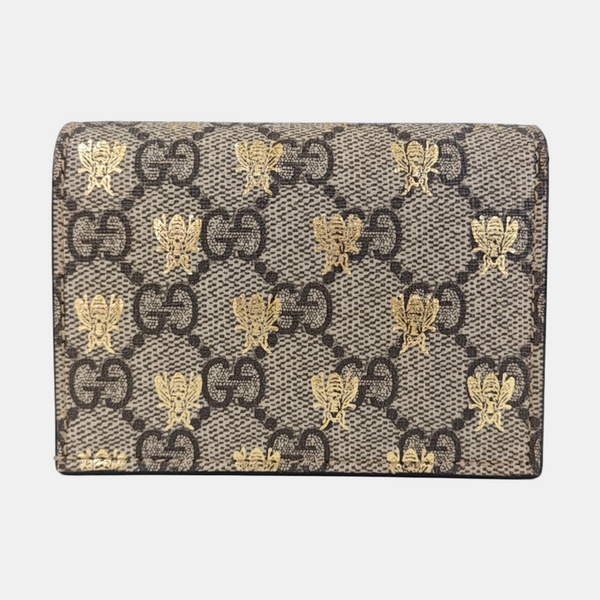 GG Supreme Monogram Coated Canvas Beige Wallet