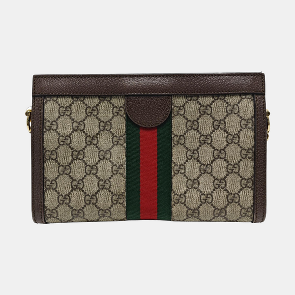 Ophidia Small Monogram Coated Canvas Beige