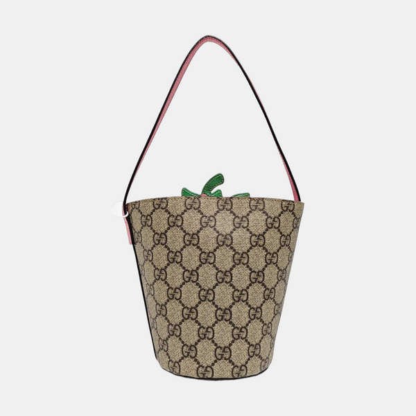 Children’s GG Bucket Coated Canvas Beige